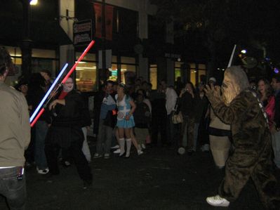 Lightsaber duel...with wookie
2006, Salem MA
