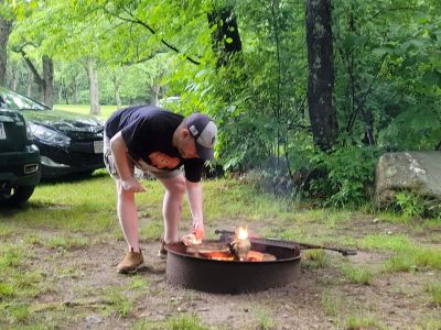 Campfire
Building up the fire

