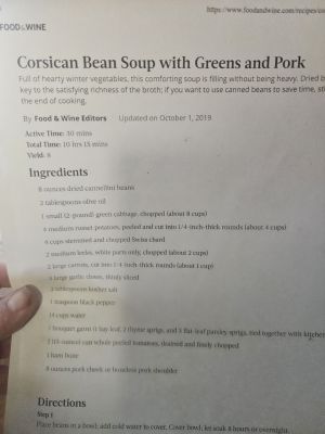 recipe

Jun 7th, 2025  - Corsican Soup 
Keywords: soup