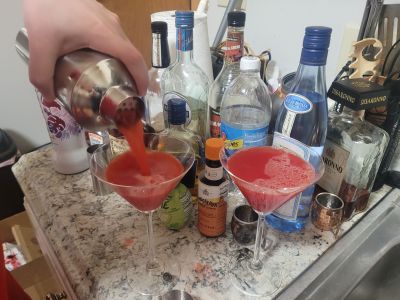 Fruit Punch Martini
Cranberry Juice,  Orange Juice, Fruit Punch Flavored Vodka, Lime Juice

Sam with the shaker
Aug 15, 2023
Keywords: Martini